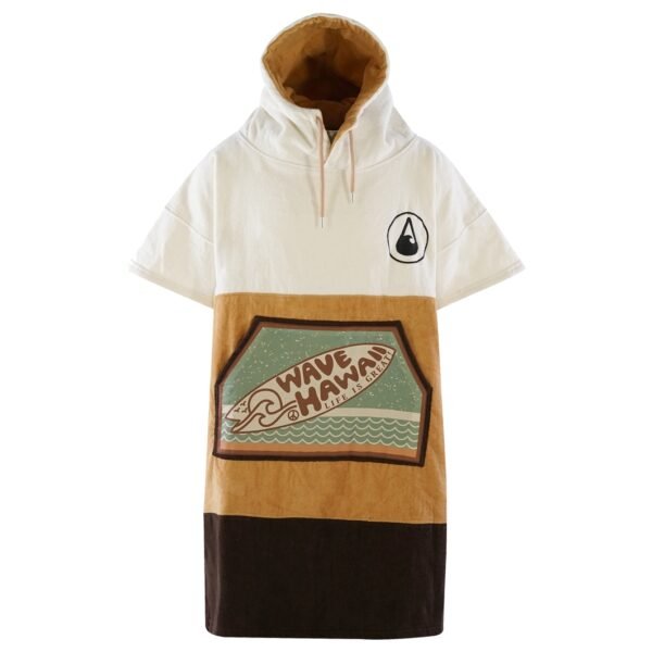 WAVE HAWAII - Cotton Velours Poncho Campeche
